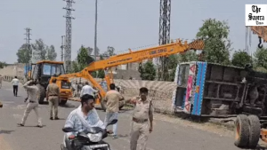 Roadways Bus Overturns in Jind While Avoiding Scooter Rider, 40 Passengers Injured