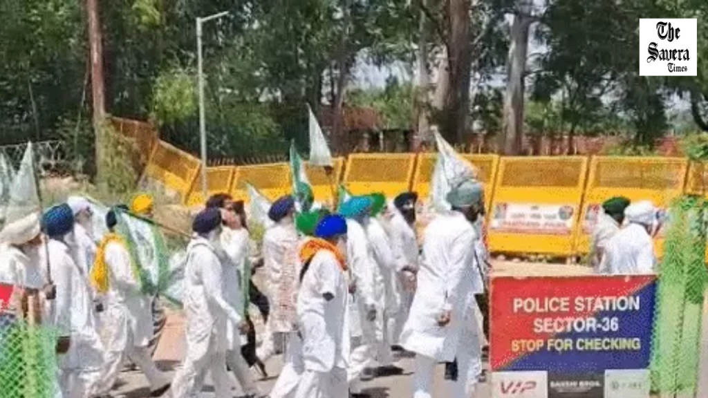 farmers protest Chandigarh border