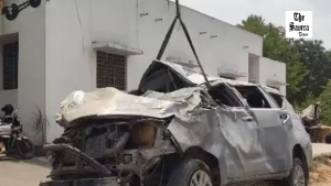 3 Youths Killed in Car–Scooter Collision; Vehicles Plunge 40 Feet After Breaking Railing