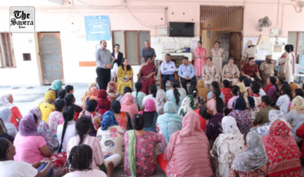 NCW chief Vijaya Rahatkar interacts with women inmates of Tihar Jail