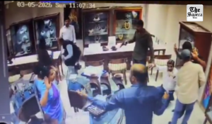 Three injured as armed robbers storm jewellery showroom in Telangana