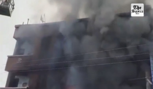 J-K: Massive fire breaks out at shop in Akhnoor Market