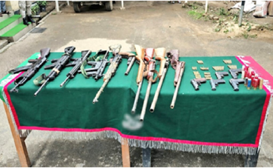 7 hardcore militants surrender in Nagaland; Arms cache recovered in Manipur