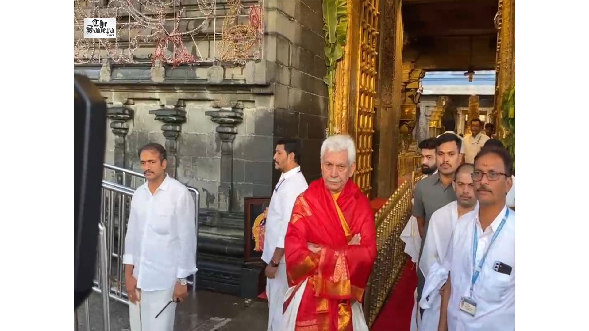 J&K LG Manoj Sinha Visits Tirumala Temple, Performs Abhishekam