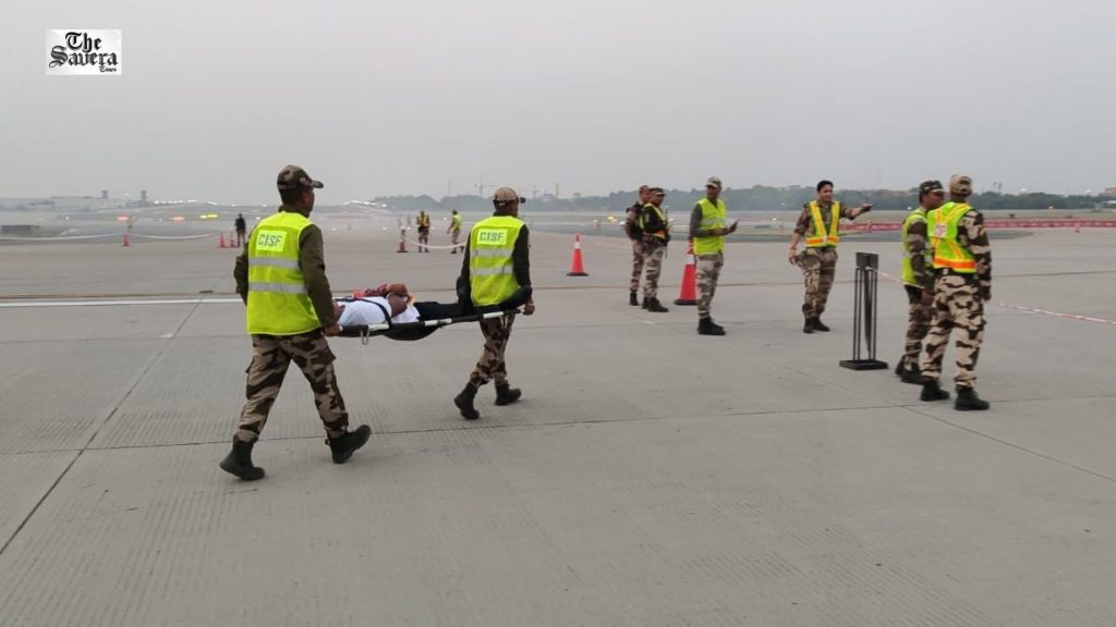 CISF Conducts ‘Agni Chakra’ Aircraft Crash Mock Drill at IGI Airport