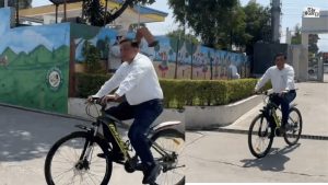 Director General Banshidhar Tiwari Arrives at Office on Bicycle in Dehradun, Promotes ‘No Vehicle Day’ Initiative