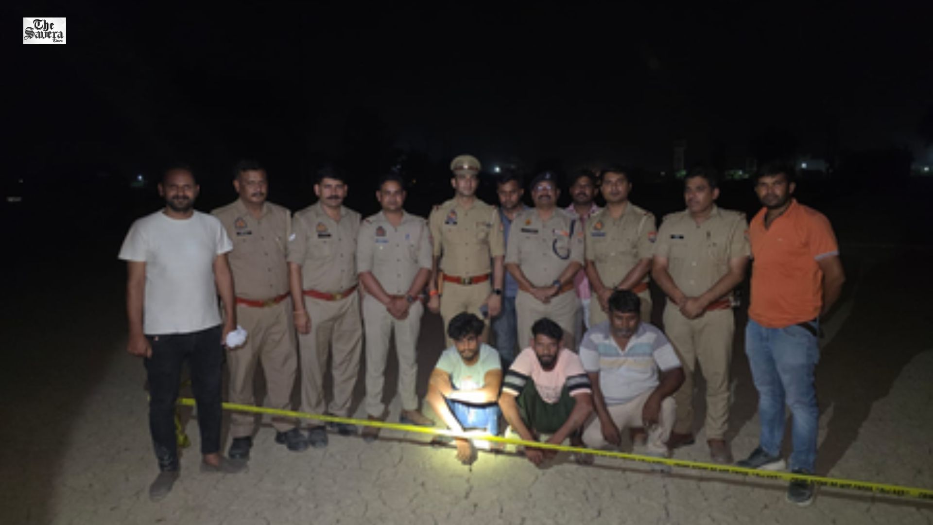 Three Cattle Thieves Held After Police Encounter in Mathura; ₹1.04 Lakh Cash and Weapons Recovered