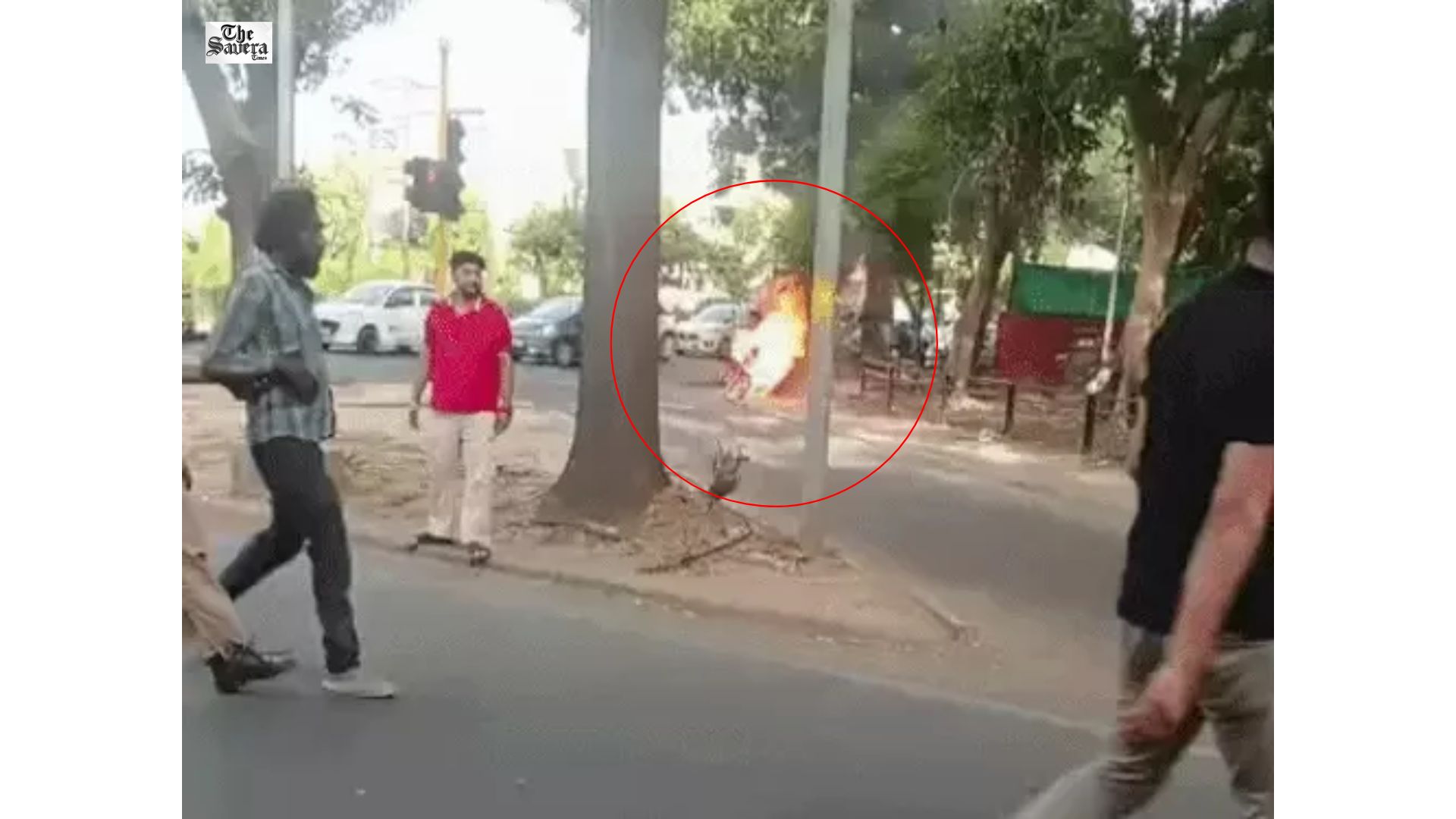 Chandigarh Youth Sets His Own Bike on Fire After Rear-End Clash and Argument