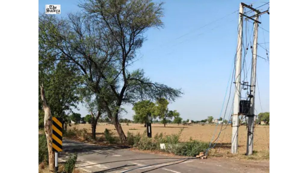 High-Voltage Wires on Hisar Road for Two Days Spark Safety Concerns