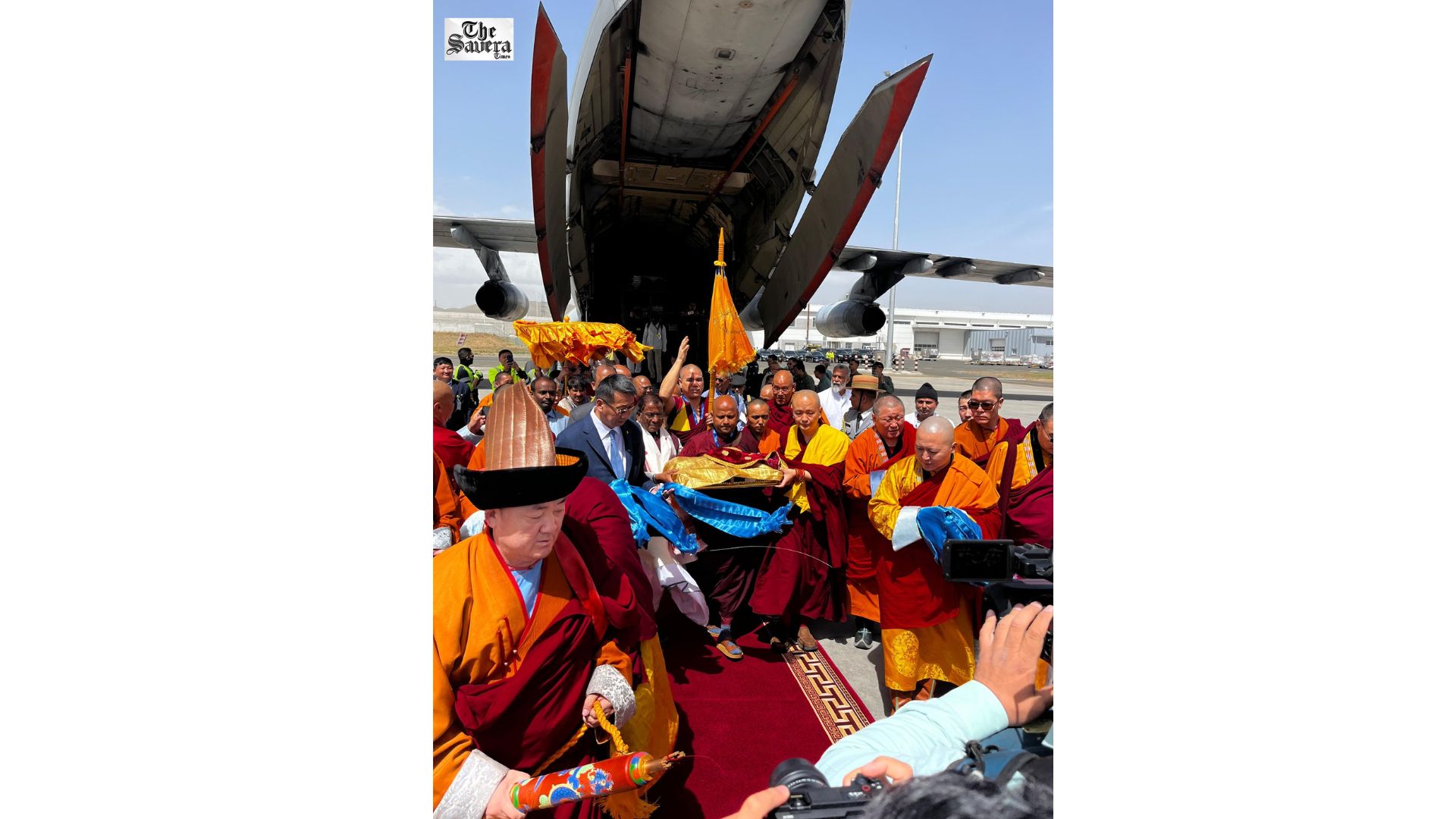Buddha Relics of Disciples Arrive in Mongolia on Special Indian Air Force Flight
