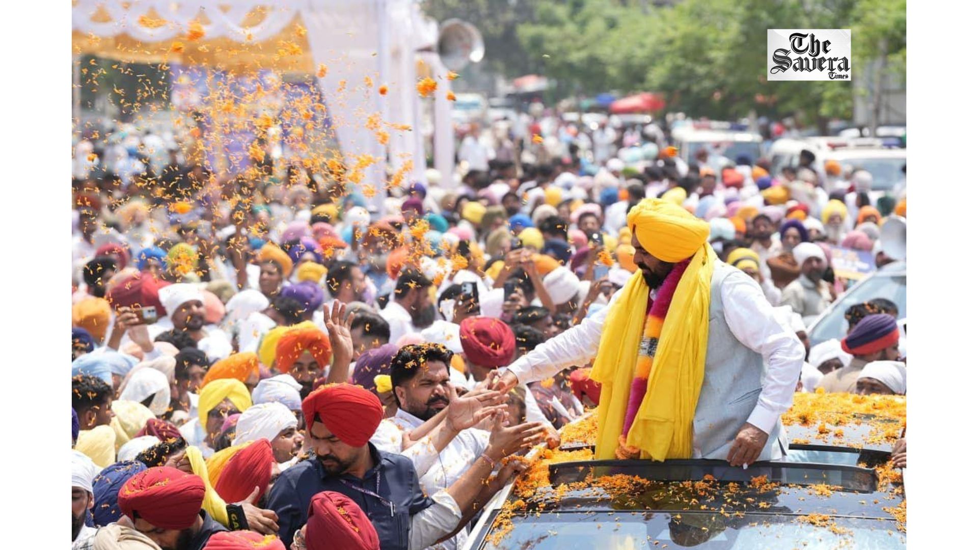 CM Bhagwant Mann Leads Shukrana Yatra in Malwa, Accuses BJP of Branding Punjabis Anti-National and Spreading Division