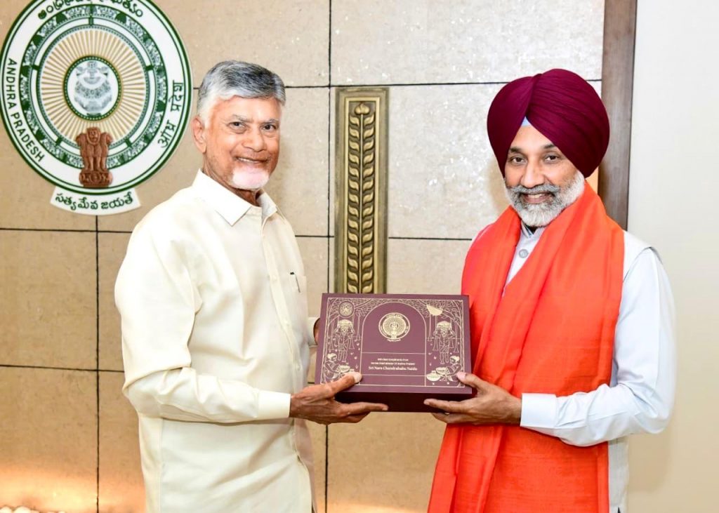 Satnam Singh Sandhu Meets Andhra Pradesh CM Chandrababu Naidu, Discusses Punjab’s New Economic Roadmap