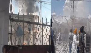 Fire Breaks Out at Amritsar’s Shaheed Ganj Sahib Gurdwara; Chaos Ensues