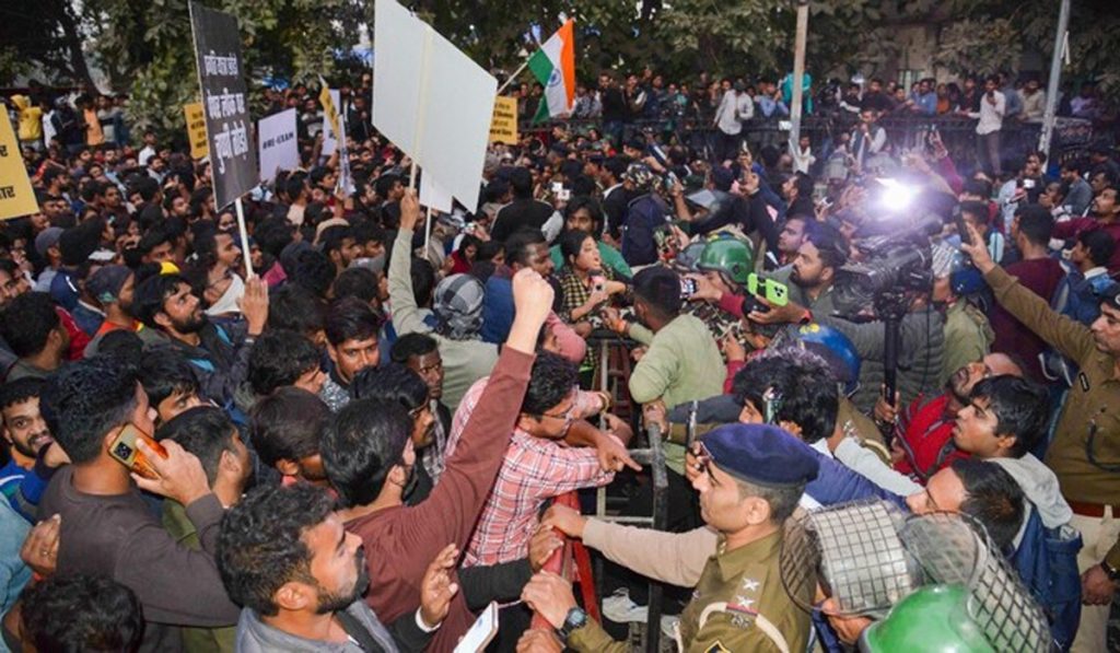 bihar student protest