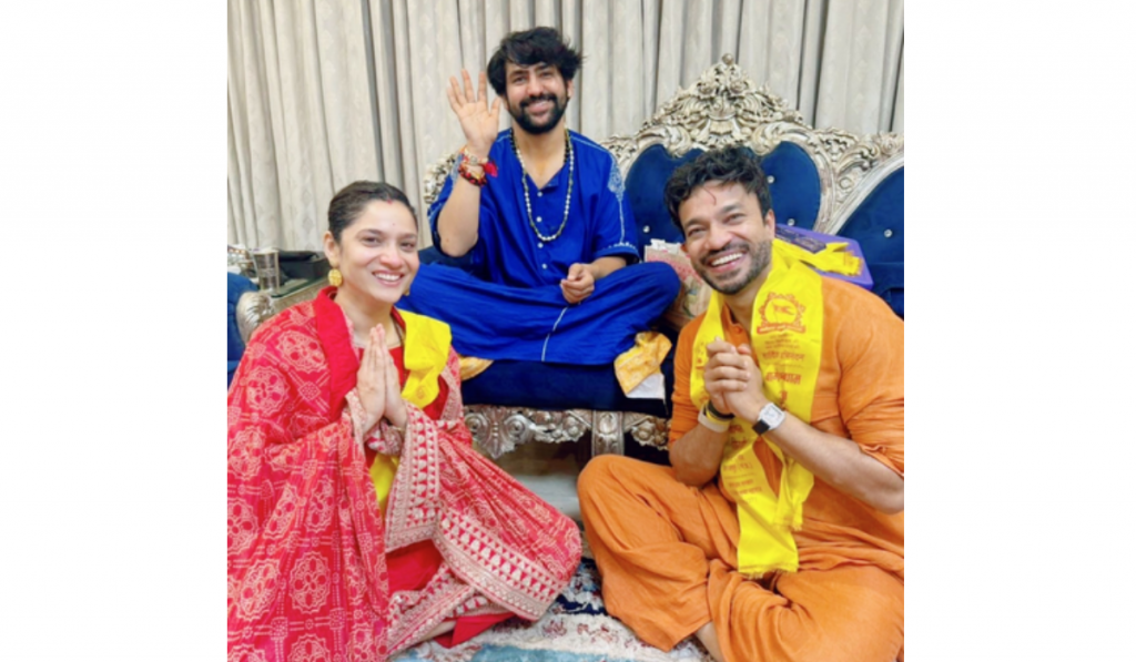Ankita Lokhande, Vicky Jain Visit Bageshwar Dham to Seek Bageshwar Baba’s Blessings