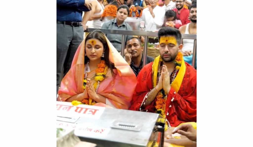 Parineeti Chopra Shares Spiritual Moments from Mahakal Temple Visit with Raghav Chadha