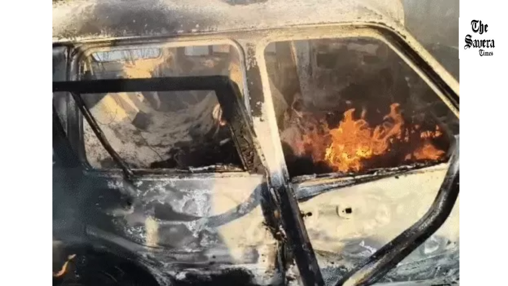 Jalandhar Scorpio fire driver burnt alive
