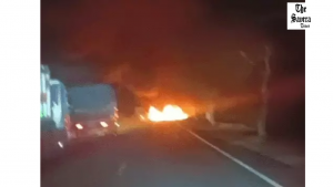Driver Burnt Alive as Two Trucks Collide and Catch Fire; Two Others Escape