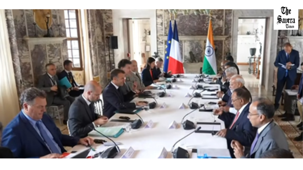 PM Narendra Modi, French President Emmanuel Macron Hold Talks in Nice