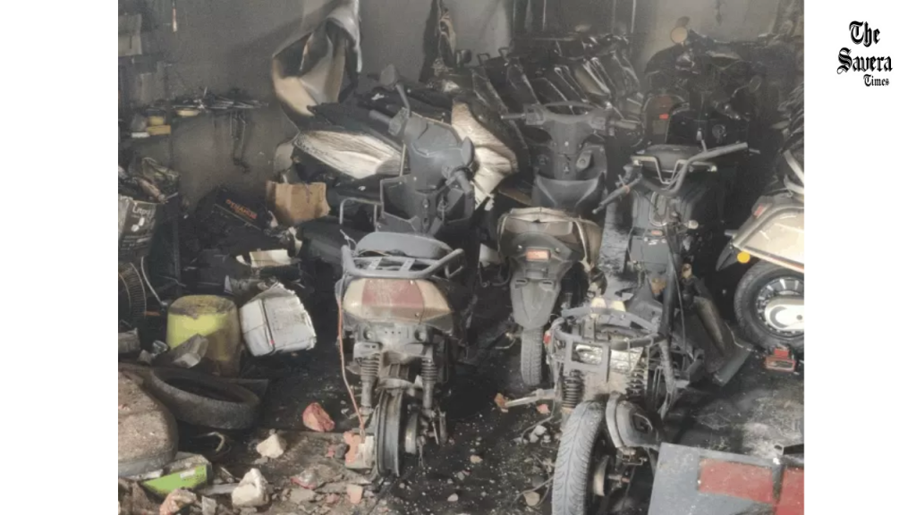 Massive Fire Guts E-Bike Showroom, 26 Scooters Destroyed