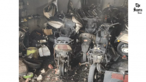 Massive Fire Guts E-Bike Showroom, 26 Scooters Destroyed