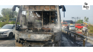26 Passengers Escape Unhurt as Haridwar-Bound AC Bus Catches Fire