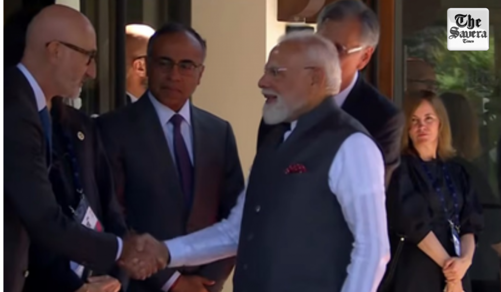 PM Narendra Modi arrives in France's Evian to attend G7 Summit