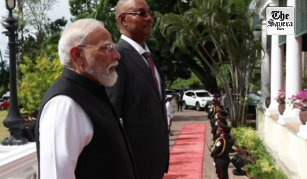PM Modi receives Guard of Honour at State House in Seychelles