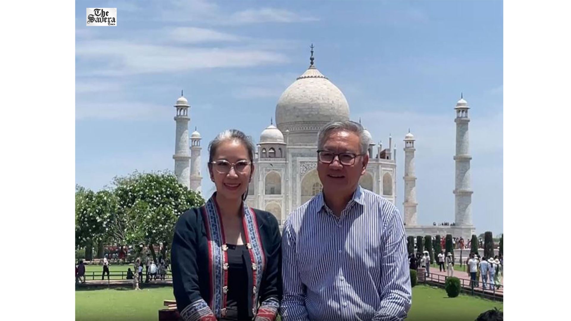 Laos Deputy Prime Minister Visits Taj Mahal with Wife in Agra