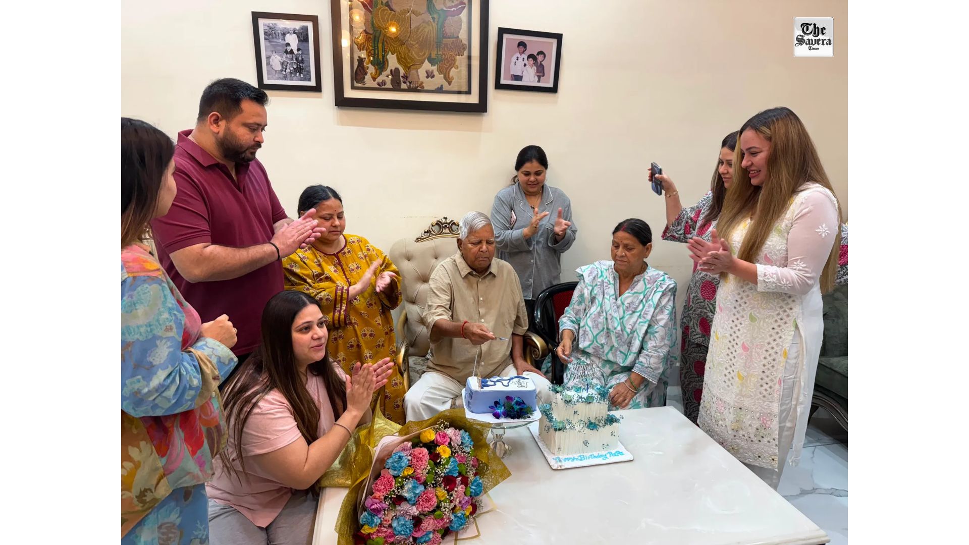 Lalu Prasad Celebrates Birthday with Family, Receives Wishes from Supporters