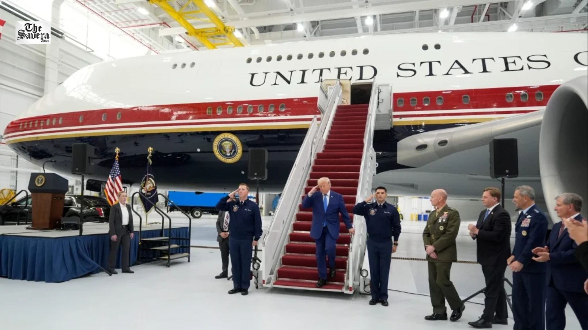 Trump Unveils New Air Force One ‘Bridge’ Aircraft, Converted from Qatari-Donated Boeing 747