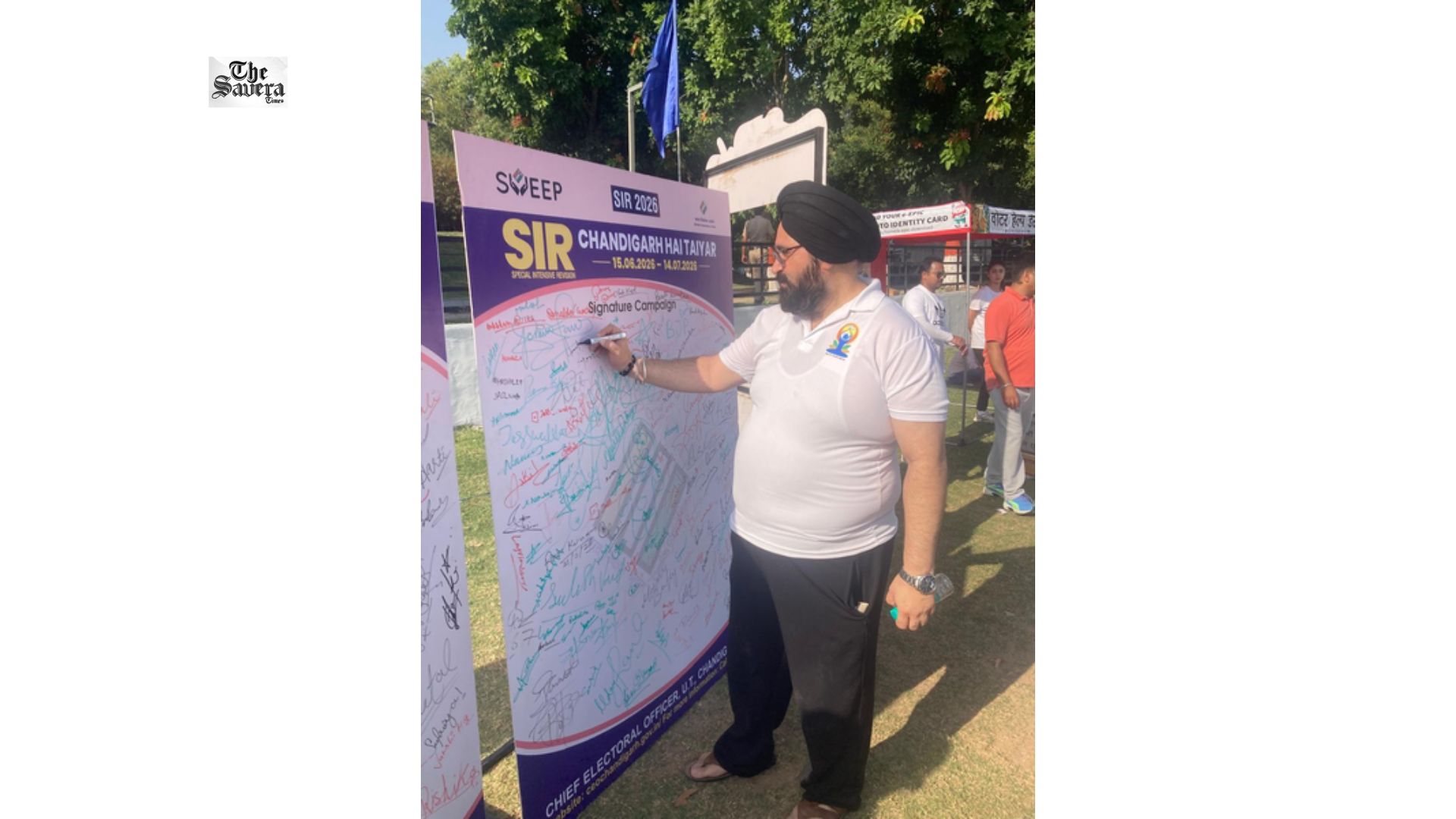 Chandigarh Promotes Voter Awareness on SIR During International Yoga Day Event