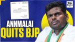 Annamalai quits BJP, Nitin Nabin accepts resignation