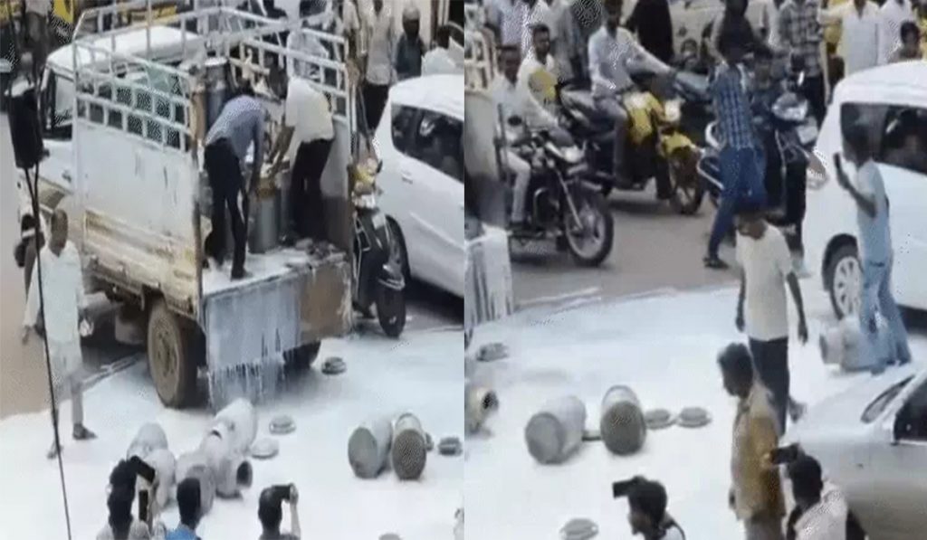 dairy farmers Protest