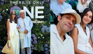 Javed Akhtar shares a heartwarming moment with daughter-in-law Shibani Dandekar at Wimbledon