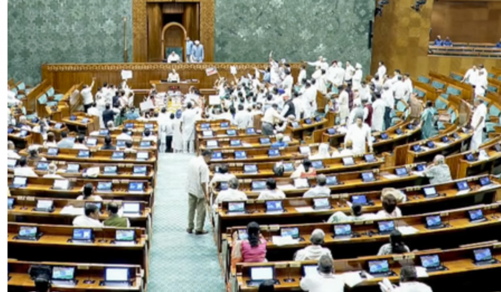Fourth adjournment in Lok Sabha two minutes after reconvening
