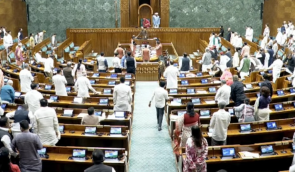 Opposition Protest Disrupts Lok Sabha, House Adjourned for Second Time