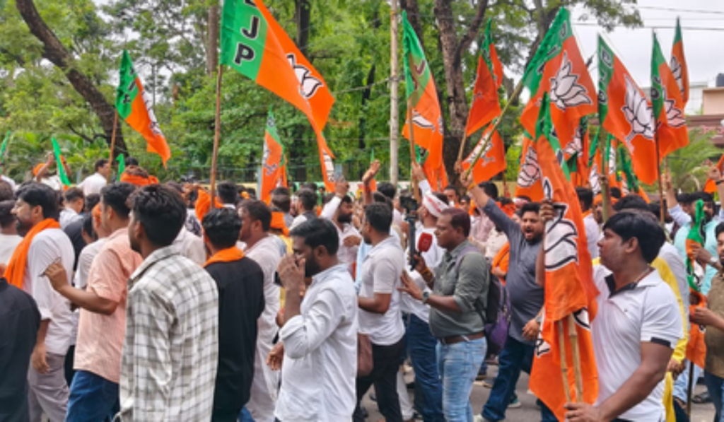 BJP workers clash with police during Ranchi march demanding JPSC exam cancellation