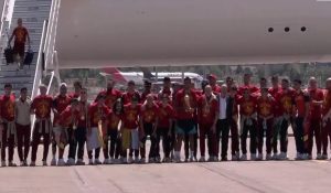 Spain return to Madrid following FIFA World Cup trophy triumph