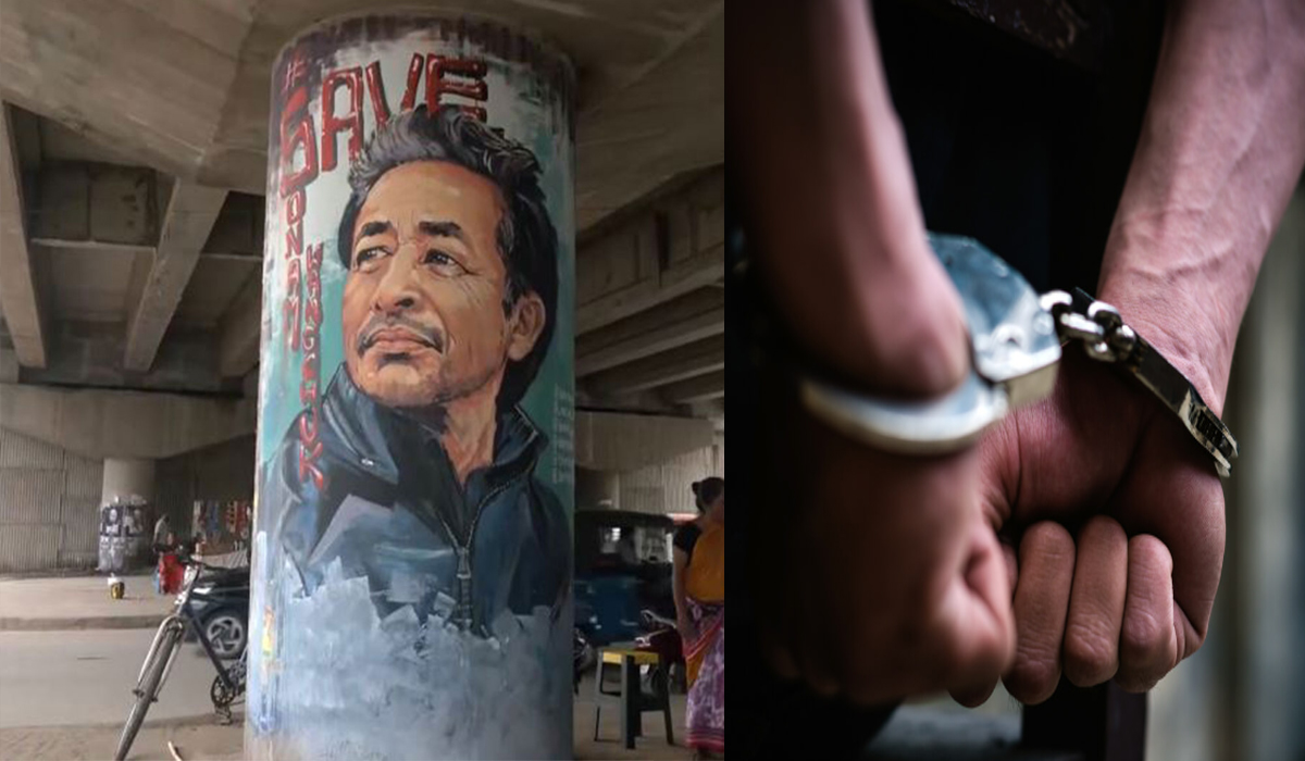 Assam: Two held for painting Sonam Wangchuk’s mural on public wall in Guwahati