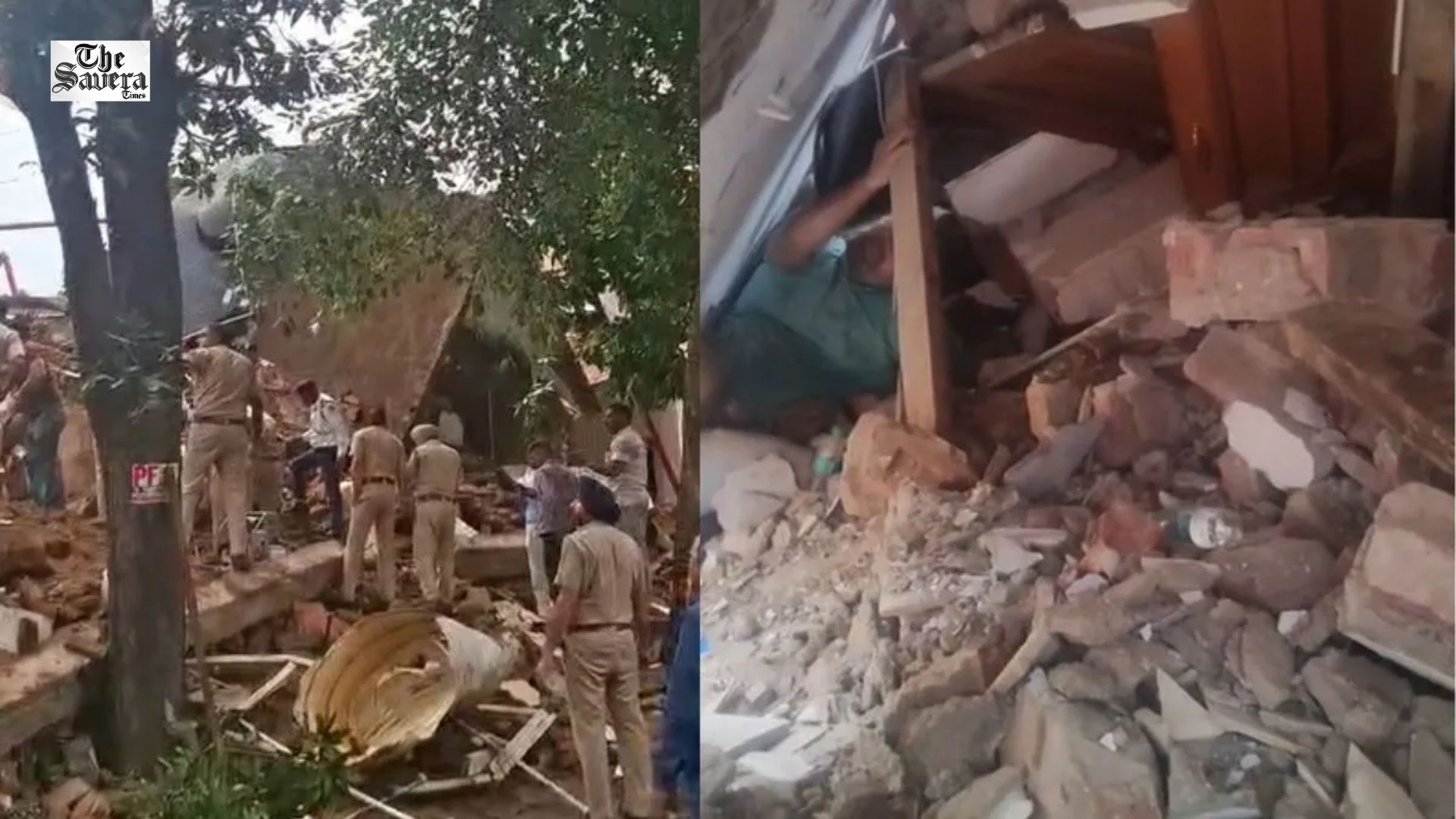 Two-Storey Building Collapses in Chandigarh, Two Dead, Five Rescued; Renovation Work Suspected Behind Mishap
