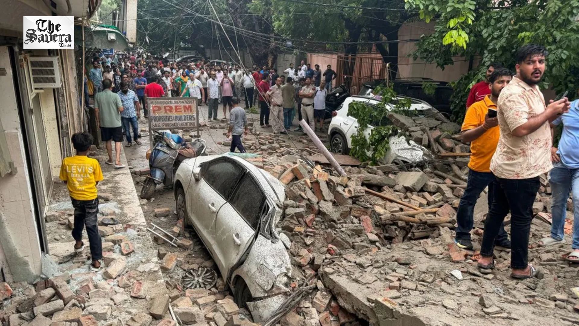 Three Dead, One Injured as Under-Construction Building Collapses in Delhi’s Rohini Amid Heavy Rain