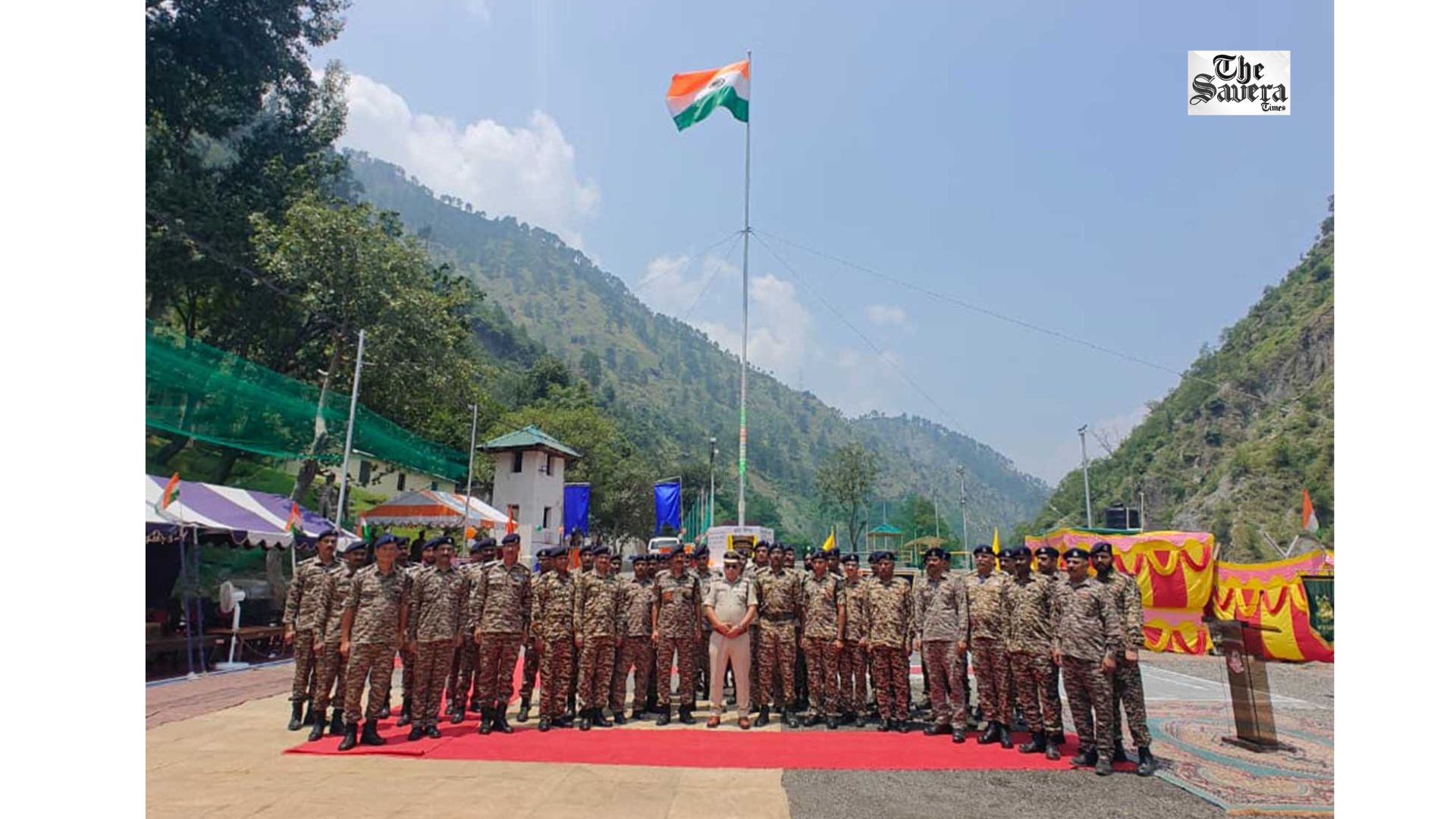 CRPF Hoists 61-Foot National Flag at 84th Battalion Headquarters in J-K’s Ramban