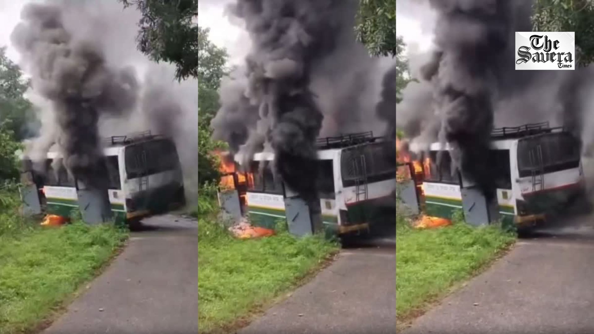 HRTC Bus Gutted in Fire on Palampur–Chowki Khalet Route, Passengers Escape Unhurt