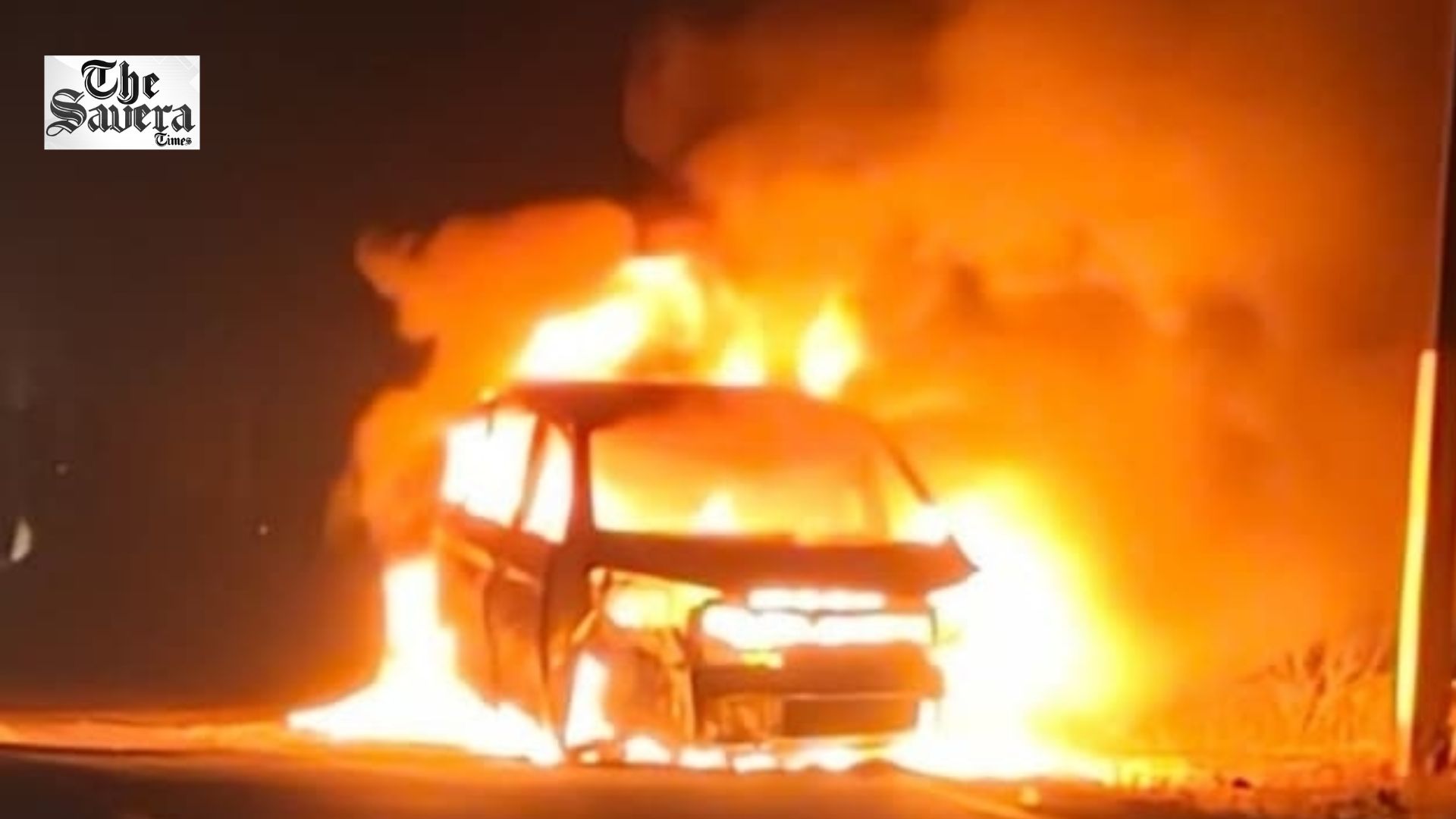 Ludhiana: CNG Ertiga catches fire after garbage dump blaze; vehicle reduced to ashes, residents demand action