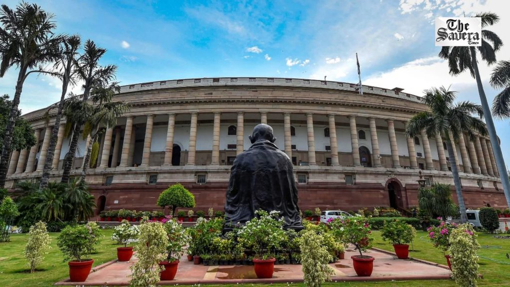 NDA MPs Protest at Parliament Makar Dwar Over Congress Sit-In
