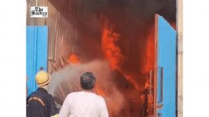Rewari Fire: Blaze Guts Plywood Warehouse, 10 Fire Tenders Douse Flames; Five Workers Escape