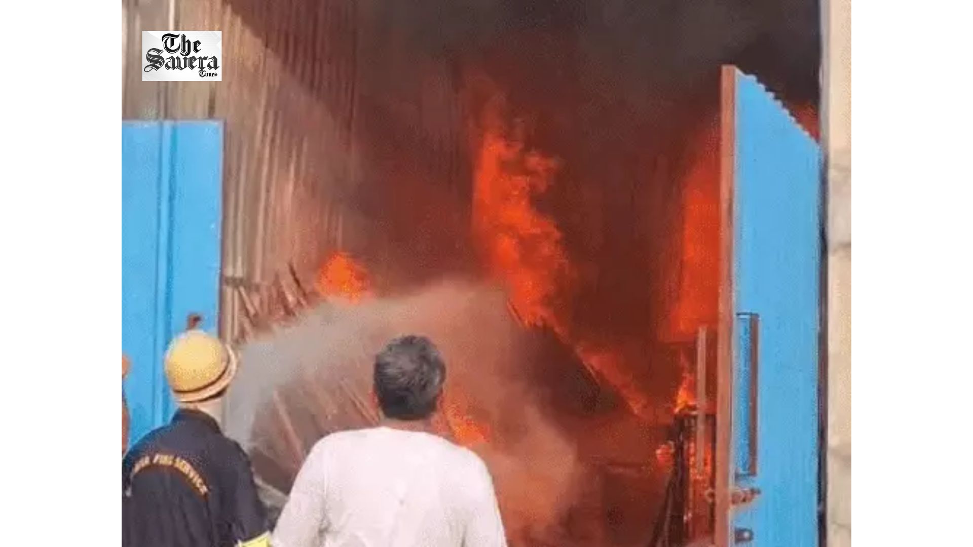 Rewari Fire: Blaze Guts Plywood Warehouse, 10 Fire Tenders Douse Flames; Five Workers Escape