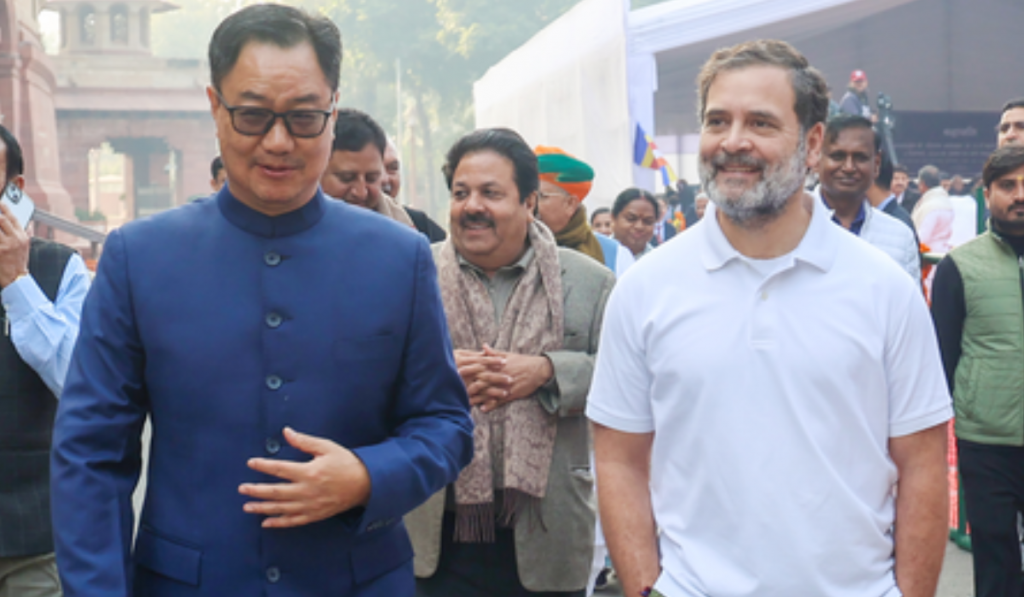 Kiren Rijiju Reaches Out to Rahul Gandhi, Seeks Congress Support for Delimitation Bill
