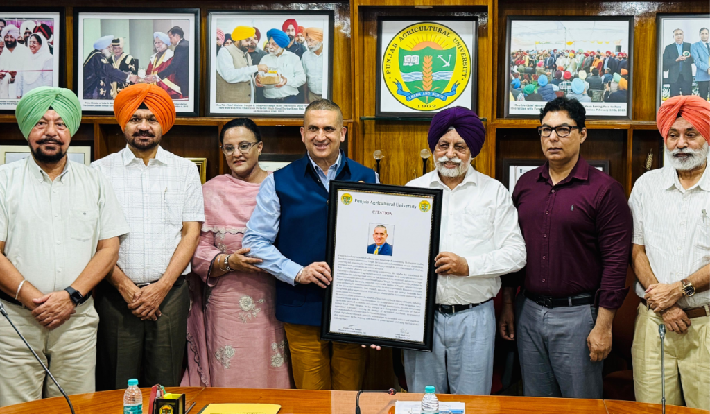 State Information Commissioner Punjab Harpreet Sandhu recognised as ‘Ambassador of PAU’; receives PAU Citation